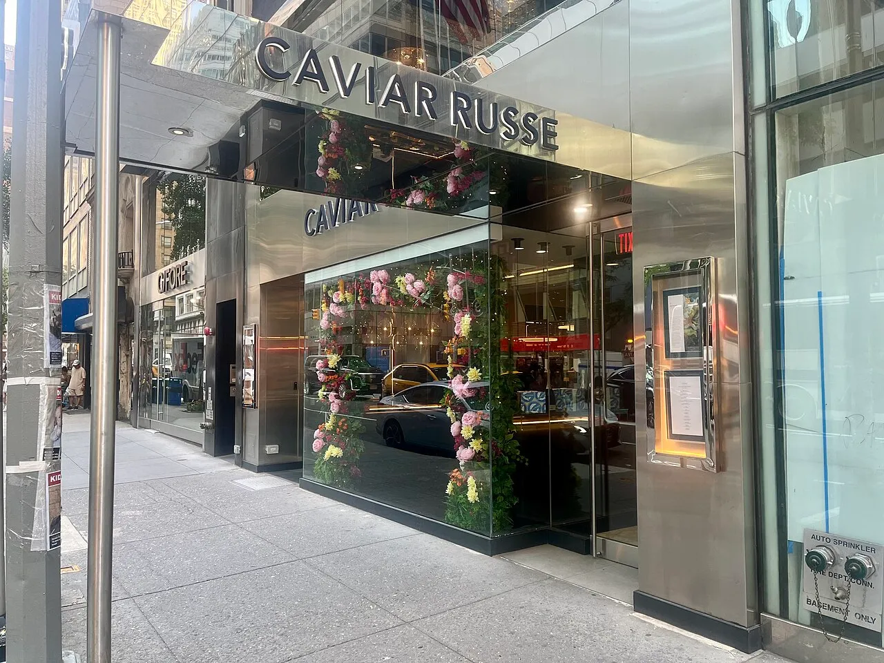 The exterior of Caviar Russe at 538 Madison Avenue in Midtown Manhattan